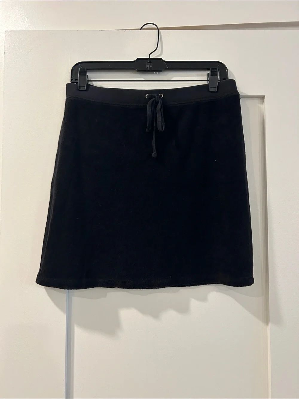 Juicy Couture Black Terry Skirt, Size Medium